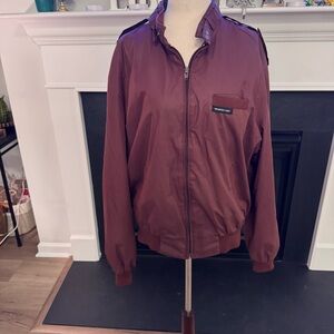 🧥 Vintage Members Only Burgundy Bomber Jacket (Made in Hong Kong)